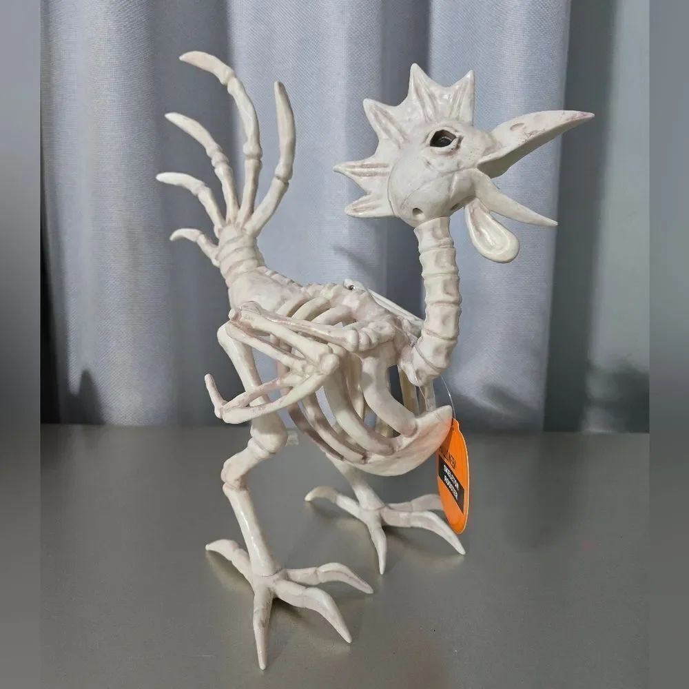 Halloween Skeleton Rooster Prop Animal Bone Halloween Decoration Indoor Outdoor